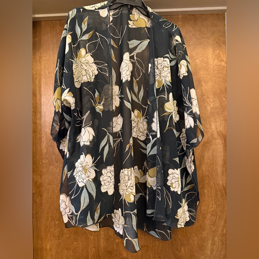 Emory Park | sheer kimono style jacket | Medium